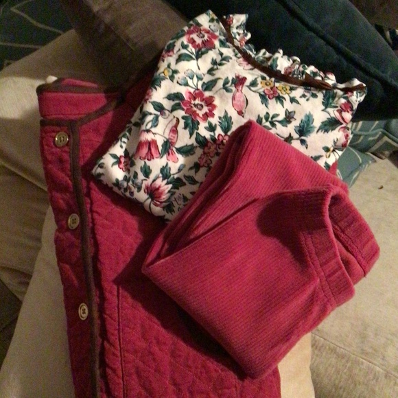 Janie & Jack Dark Pink Quilted Corduroy Jacket - Picture 6 of 6